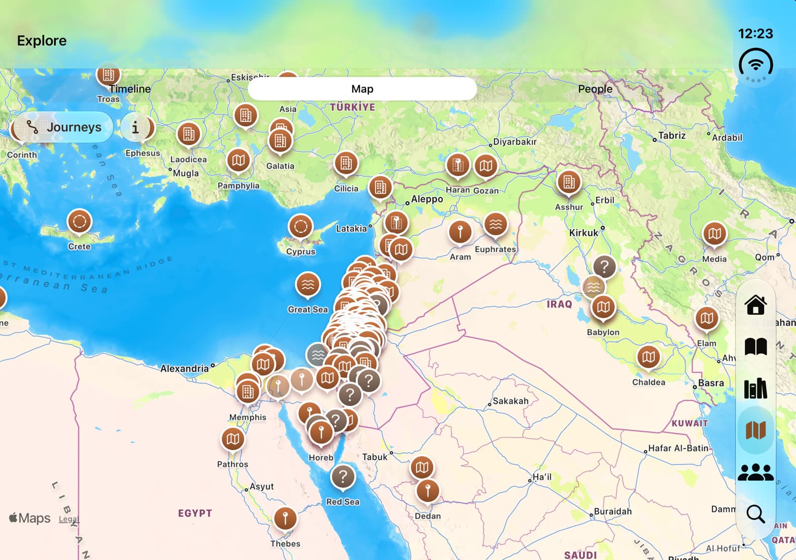 Versely: Explore: Bible maps